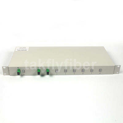 GPON 2x32 Raf Montajlı PLC Bölücü Tek Modlu G657A FTTX CATV için SCAPC