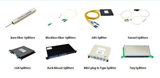 1U Rack Mount 1x2 1x4 1x8 1x16 1x32 1x64 Fiber Optik PLC Splitter SC APC Konnektör