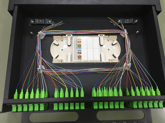 SM MM Fiber Optik Patch Panel 2U 192 Port LC'den MPO LGX Modülüne