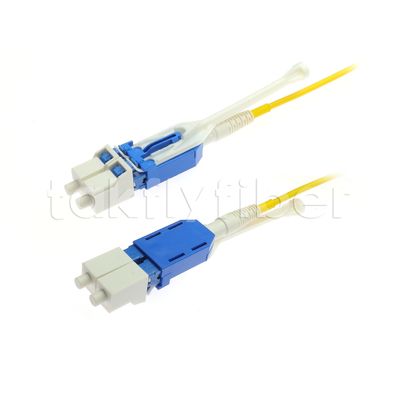 Uniboot Duplex Fiber Optik Patchcord 2.0mm Çap, G657A1 Fiber ve LSZH Kılıf LC PC Konnektörlü