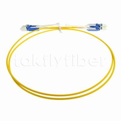 Uniboot Duplex Fiber Optik Patchcord 2.0mm Çap, G657A1 Fiber ve LSZH Kılıf LC PC Konnektörlü