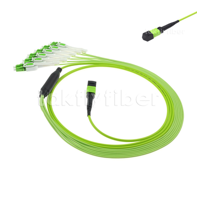 MPO MTP Erkek / Dişi Fiber Bağlantı Kablosu OM5 OM4 MPO Fiber Optik Kablo