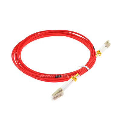 LC Dubleks LSZH Fiber Bağlantı Kablosu Kırmızı Renk OM2 50/125nm