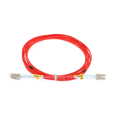LC Dubleks LSZH Fiber Bağlantı Kablosu Kırmızı Renk OM2 50/125nm