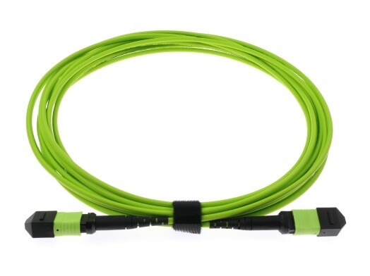 20m Lime Green OM5 MPO/MTP Fiber Optic Kablo Zirkonya Seramik Bağlantısı