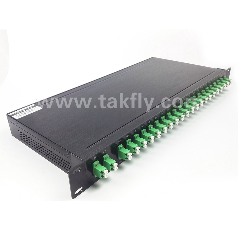 100 GHz AWG 40CH DWDM MUX DEMUX, Fiber Yüksekliği -100-0μm ve Kablo Çapı 0,9mm