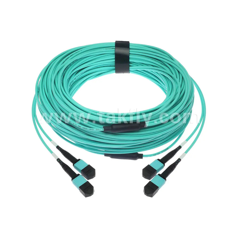 24 çekirdek MTP gövde kablosu Veri Merkezi için Fiber Optic Jumper FTTX PVC özelleştirilebilir