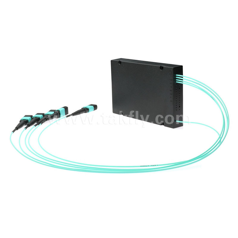 MPO/MTP Fanout Kablo PLC Splitter 1x4 SM/MM Veri Merkezi FTTX için Fiber Optic