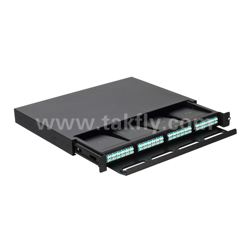 Özelleştirilebilir Fiber Optic MPO Kaseti MTP Patch Panel Veri Merkezi FTTX için Kaydırılabilir Tipi