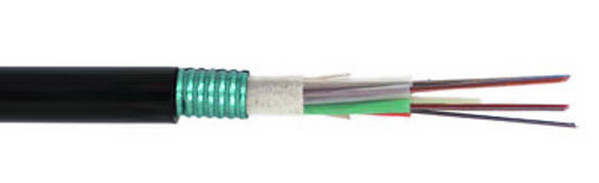 MDPE/HDPE kaplamalı GYTA 2-144F Çelik tel merkezi takviye ile optik dış kablo
