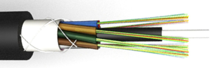 8.6MM GYFTY 2-30 çekirdekli su engelleyici bantlı fiber optik dış kablo
