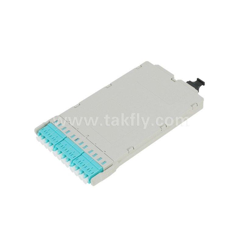 Veri Merkezi FTTX için önceden sonlandırılmış MPO/MTP-LC 12C Fiber Optic MPO Kaset Modülü