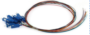 SC UPC 0.9mm 12 Renkli Fiber Optik Pigtail Simplex SM G652D 2M