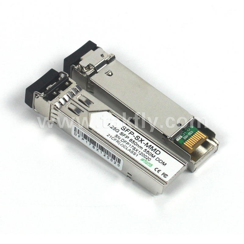 1.25G SFP 850NM 550M MMF DDM LC CISCO JUNIPER HUAWEI Uyumlu SFP OPTIK TRANSCEIVER MODULER