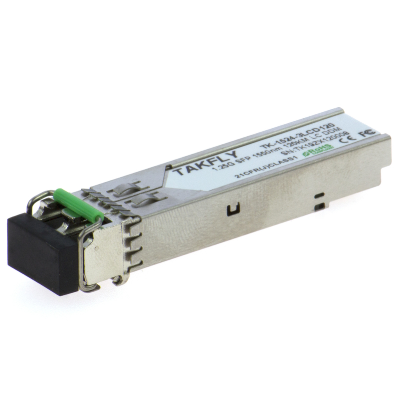 1.25G SFP 1550nm 120KM SMF DDM LC CISCO JUNIPER HUAWEI Uzak mesafeli iletişim için uyumlu SFP OPTIK TRANSCEIVER MODULER