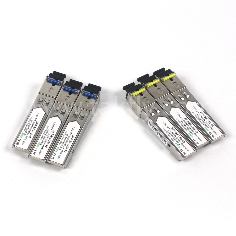 1.25G SFP BIDI Optik Alıcı Modülü Tx1310/Rx1550nm 40KM SMF DDM LC CISCO JUNIPER HUAWEI uyumlu