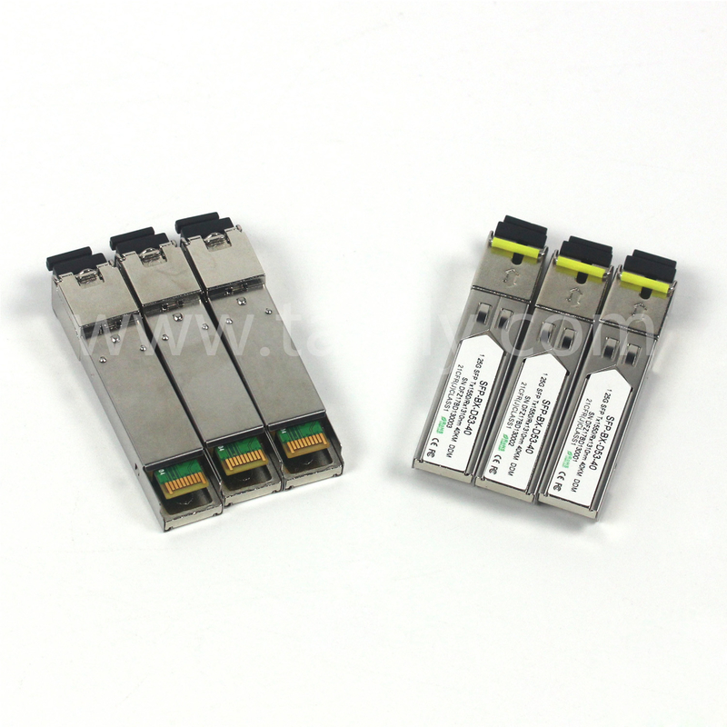 1.25G SFP BIDI Optik Alıcı Modülü Tx1550/Rx1310nm 40KM SMF DDM LC CISCO JUNIPER HUAWEI uyumlu