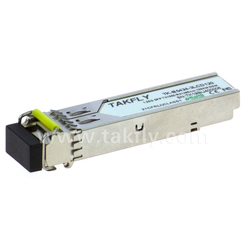 1.25G SFP BIDI OPTICAL TRANSCEIVER MODULE Tx1550/Rx1490nm 120KM SMF DDM LC CISCO JUNIPER HUAWEI uyumlu