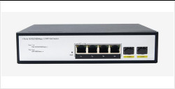 DF-2F-4GP 2-Port 10/100/1000Mbps 4+2 Uplink Fiber Portlar Gigabit Poe Ağı Değiştiricisi