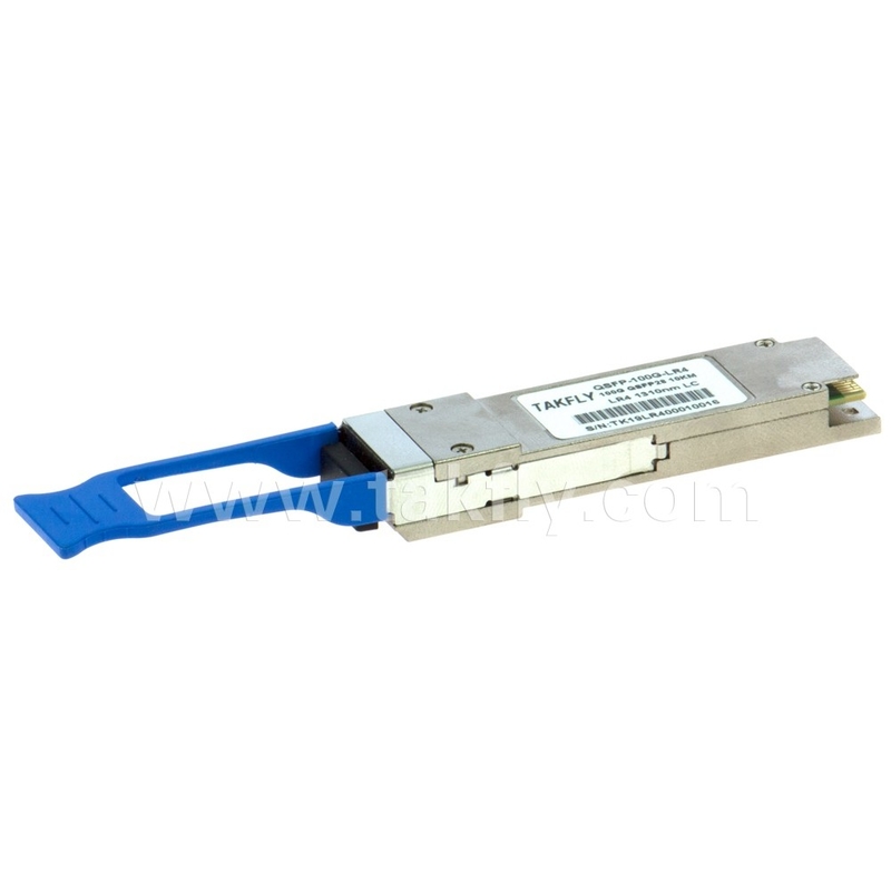 Müşteri tarafı 100Gbps 10KM QSFP28 LR4 ile DDM Alıcı Yüksek Güçlü Fiber Uzunluğu 1m Telekom Bağlantıları
