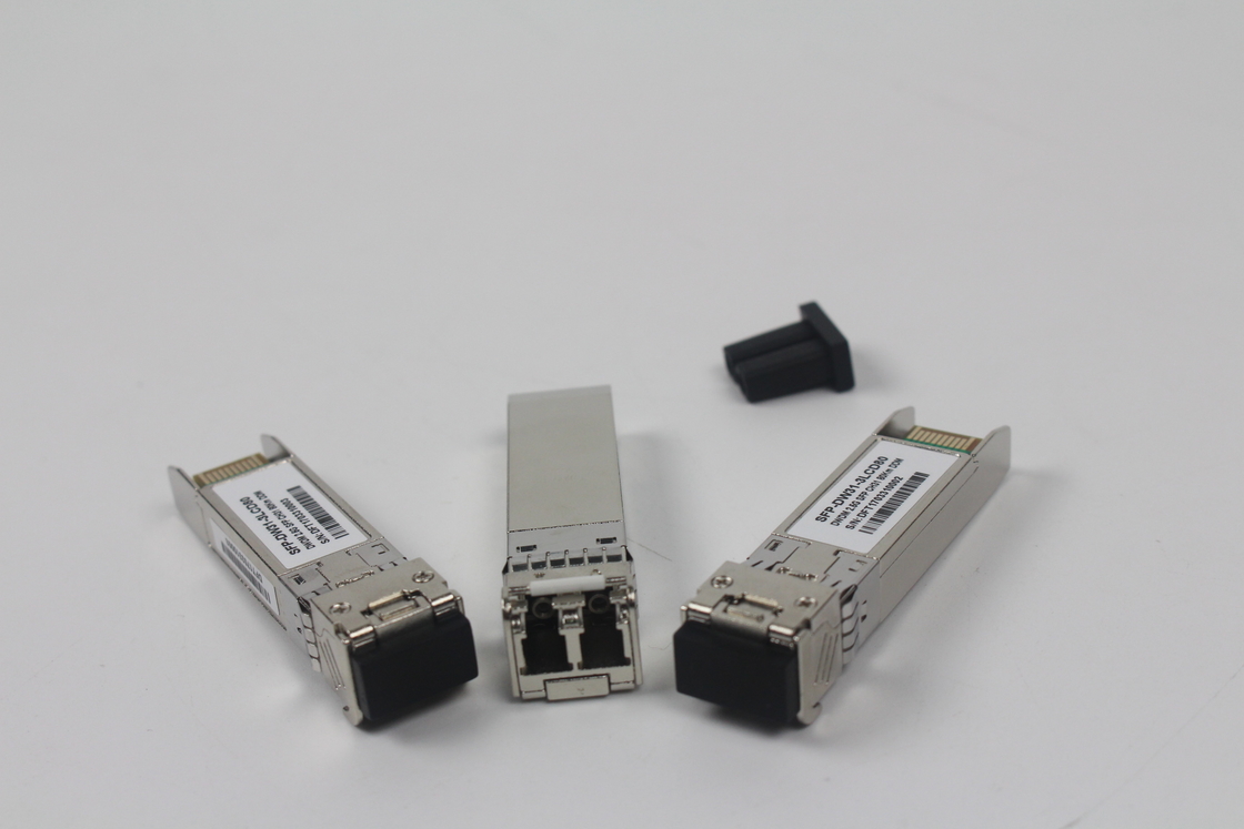 10Gbps DWDM 40KM 50GHz SFP Alıcı 2mm Kablo Uzun mesafe ağları için 1310nm dalga boyu