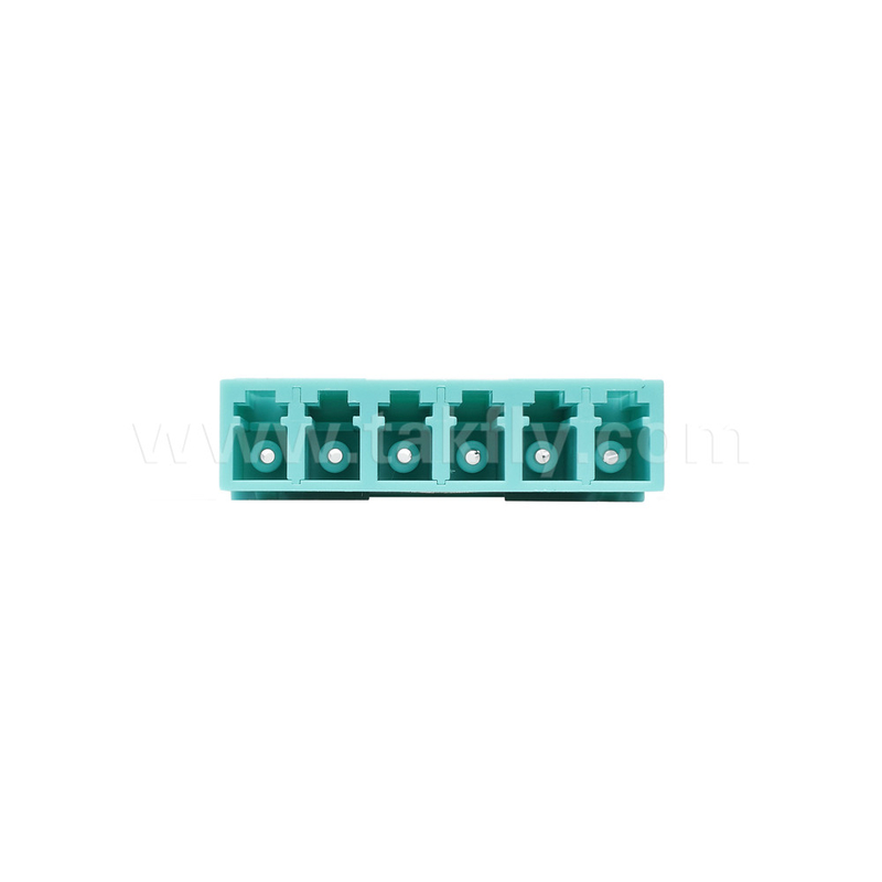 LC/PC 6 yol adaptörü, MM OM3 ((Aqua), OM4 ((Violet) Mavi, Flanşsız
