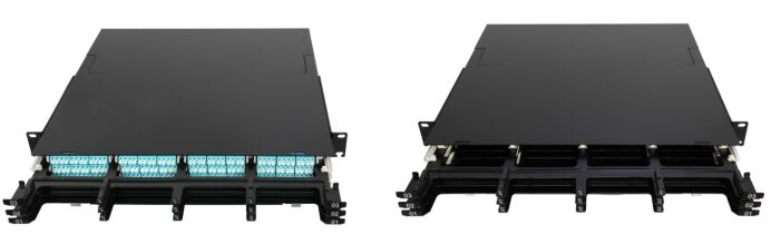 1U 2U 4U Yüksek Yoğunluklu MPO Kaset Patch Panel