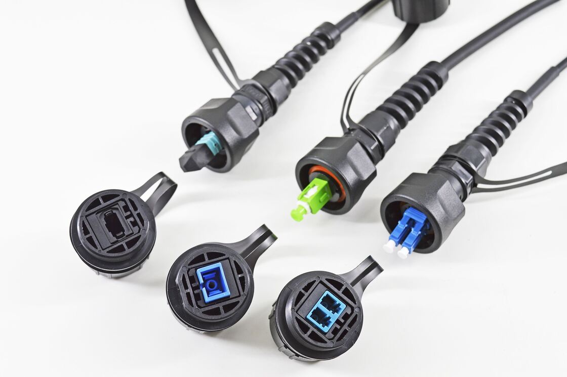 Su Geçirmez ODVA MPO MTP Erkek Dişi - LC SC FC ST SM MM OM3 OM4 OM5 Fiber Optik Breakout Kablo Fiber Optik Yama Kablosu/Optik Fiber Yama Kablosu/Optik Fiber Trunk Kablo/Optik Fiber Fanout Kablo