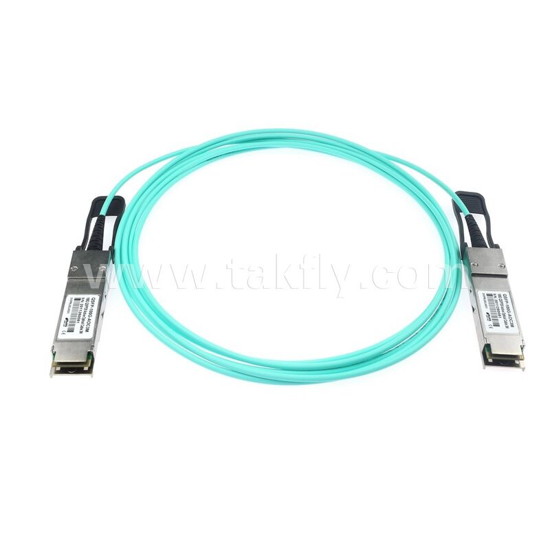 Aktif Optik Kablolar Veri Merkezi FTTH FTTX için Fiber AOC 100Gbps QSFP28'den QSFP28'ye