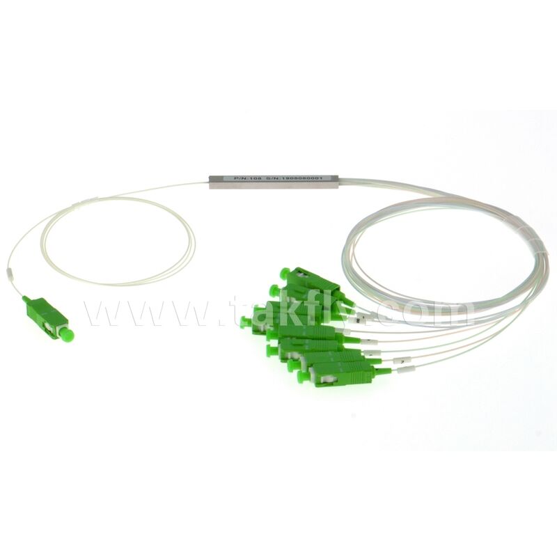Fiber Optic PLC Splitter 1 * N çelik boru SC APC/UPC Veri Merkezi Telekom FTTX için 0.9mm