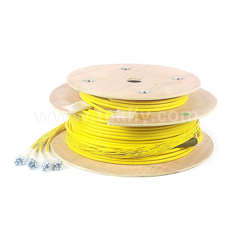 Telekom Veri Merkezi için Önceden Sonlandırılmış Patchcord 48 Çekirdek LC-LC Fiber Optik Koparma Bırakma Kablosu