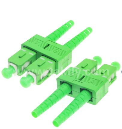 SC/APC Fiber Optic Connector, Green Housing 8° Angled Polish Connector, Low Back Reflection High Precision SC APC Simplex Adaptörü FTTH CATV Optik Ağı için