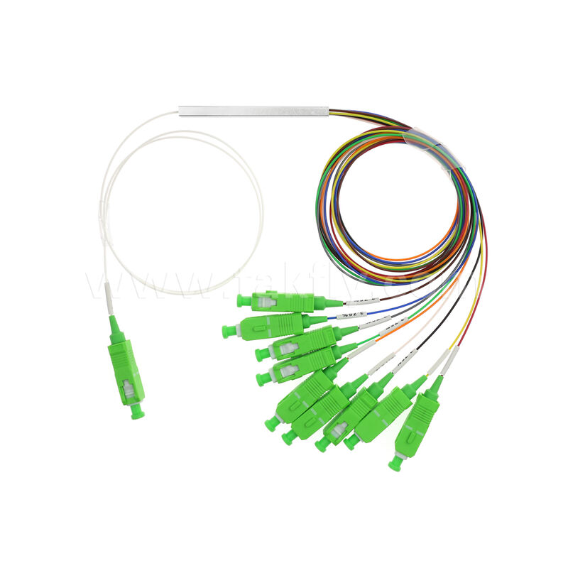 FTTH / FTTX Optik Dağıtım Ağı için 0.9mm Fiber ile 1 × 9 Kanal PLC Bölücü