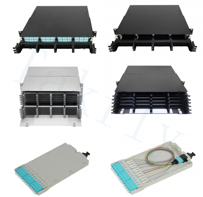 1U / 2U / 4U Yüksek Nitelikli MPO Kaseti Patch Panel ️ Raklı, kolay takılabilir MPO'dan LC Kaseti Modülleri, Veri Merkezi ve SAN / LAN Uygulamaları için Önceden Yüklü LC Adaptörleri