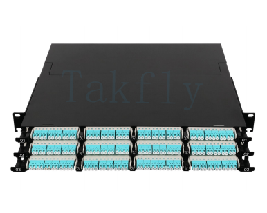 1U 144C Ultra Yüksek Nitelikli MPO Patch Panel MDF/IDF Backbone Bağlantısı için 12 kaset yuvası, 144 LC çekirdeği