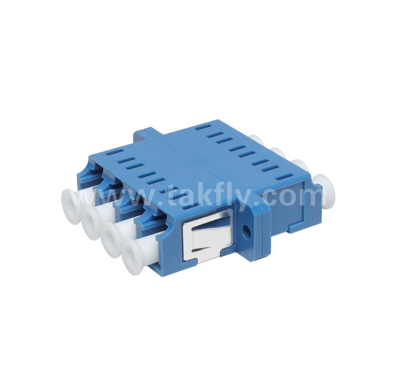 LC Quad Fiber Adaptörü ️ 4× LC Duplex, Uzay tasarrufu tasarımı, Kablodan Kableye ve Kablodan Ekipmana Bağlantı için