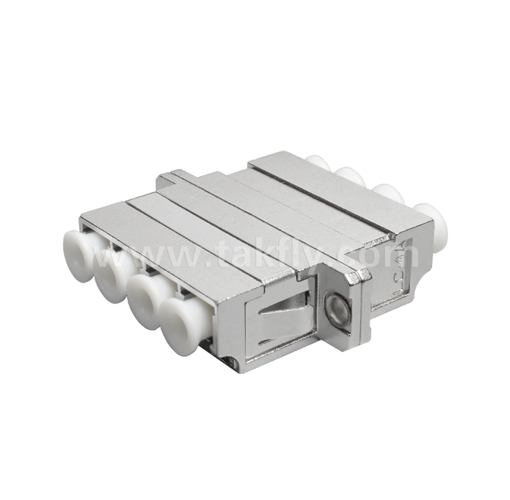 LC Quad Metal Adaptörü ¢ Yüksek yoğunluklu 4 portlu LC arayüzü, sağlam, düşük kayıp, yüksek ve düşük sıcaklığa dayanıklı