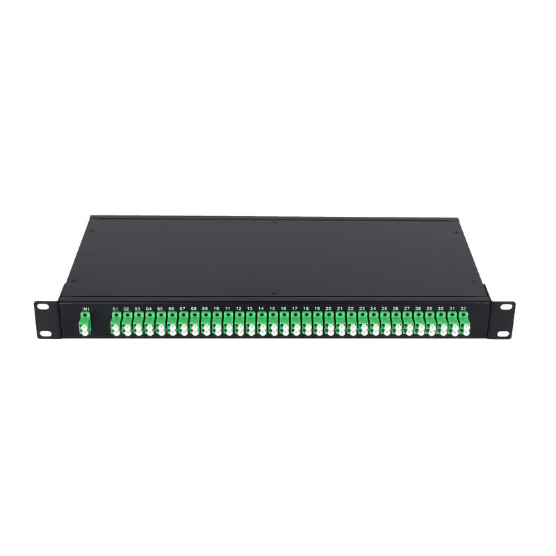 FTTx Veri Merkezi için OEM 1U 19 Inç 2x64 Raf Montajlı LC Fiber Optik PLC Ayırıcı