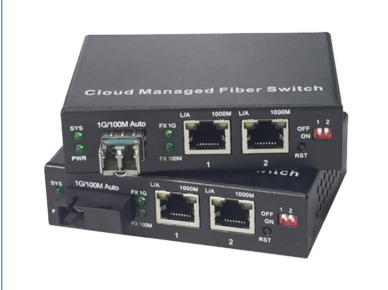 Bulut Yönetilen Fiber Anahtar Gigabit 2 Bağlantı Noktalı 10/100/1000Base-Tx ve 1 Bağlantı Noktalı 1000Base-Fx