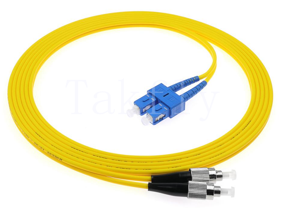 SC - FC Fiber Optik Patch Kablosu – Hibrit Bağlantı, Tek Modlu/Çok Modlu, Özelleştirilebilir Uzunluklar