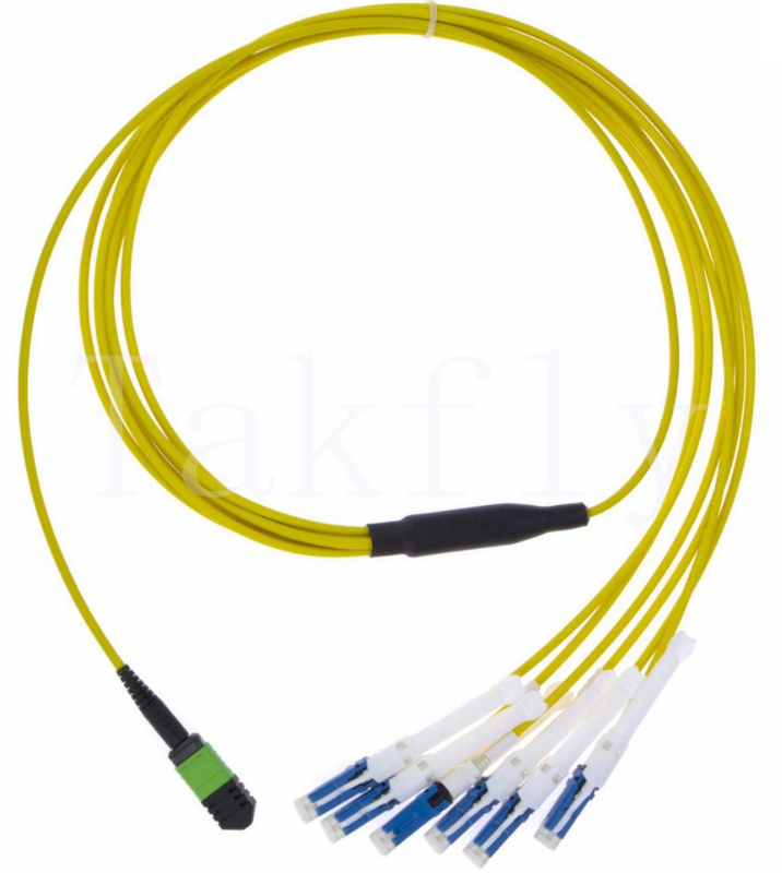 MPO'dan CS'ye Breakout Patch Kablosu ¢ Yüksek yoğunluklu çoklu fiberden CS'ye Uniboot, 4/8/12/16/24F, Veri Merkezleri için Düşük Giriş Kaybı