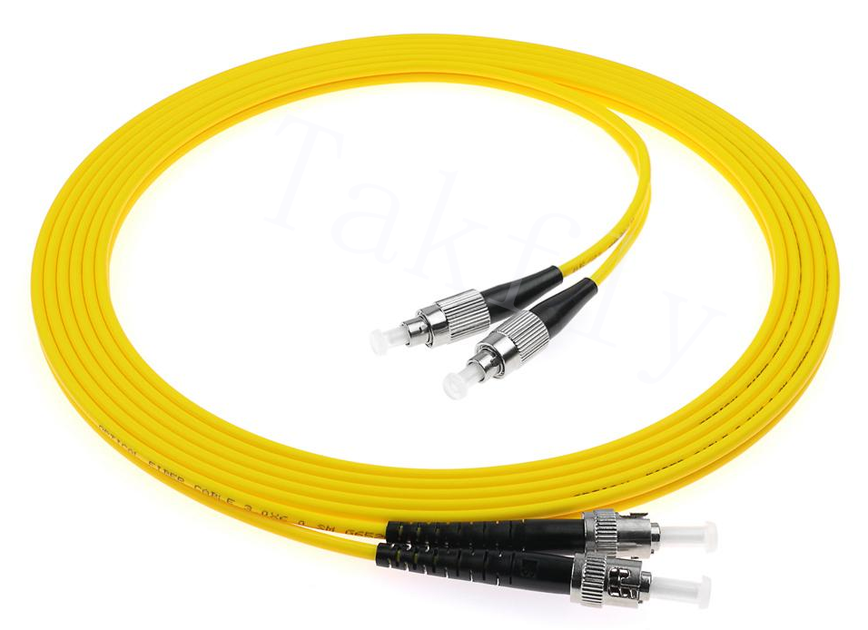 FC'den ST'ye Fiber Optic Patch Kablosu ¢ Duplex/Simplex, Tek mod/Multimod, Karışık ekipman ağları için özel uzunluklar