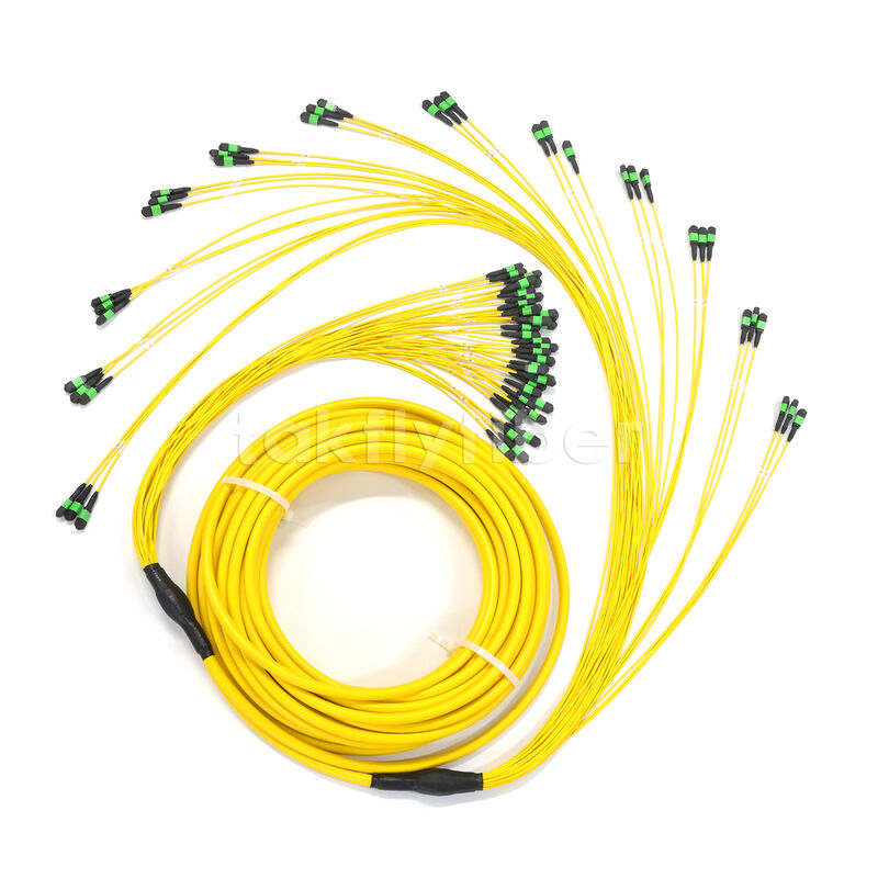Yüksek yoğunluklu Optik Ağ Özel 12F MPO Kök Kablo, 12-576 Fiber, Tek Mod (OS2), 0.35dB Max