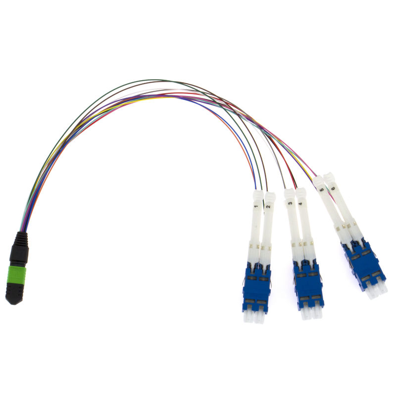 Yüksek Yoğunluklu Fiber Optik CS MPO MTP Koparma Kablosu Tekli Mod