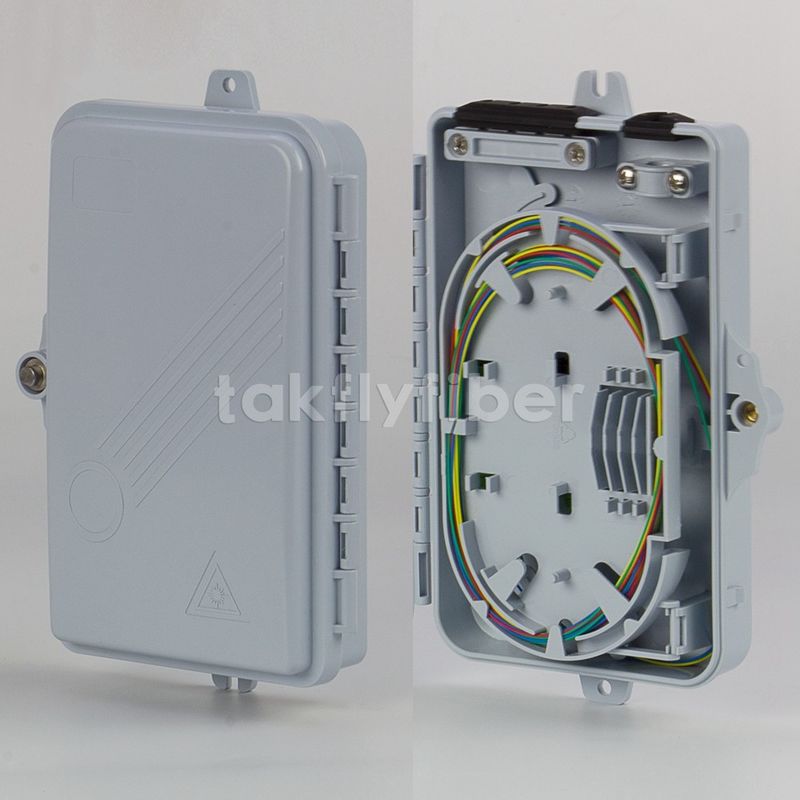 SC Pigtail PLC Splitter ile 4 Port IP65 Fiber Optik Sonlandırma Kutusu Duvar Montajı