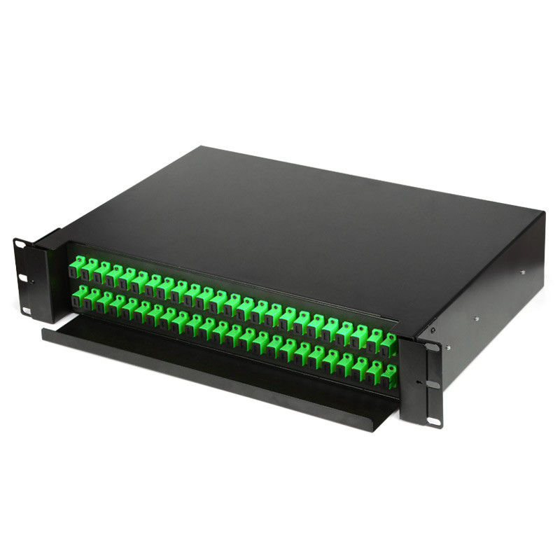 SM MM Fiber Optik Patch Panel 2U 192 Port LC'den MPO LGX Modülüne