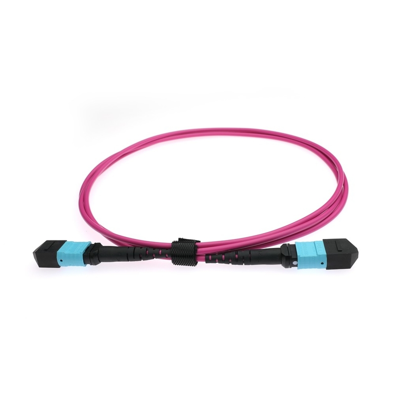 Hızlı veri aktarımı için A/B/C tip 12 Fiber MPO MTP OM4 Fiber Optic Kablo
